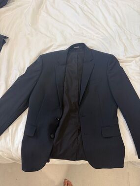 Express Men's Black Blazer - Two-Button Notch Lapel